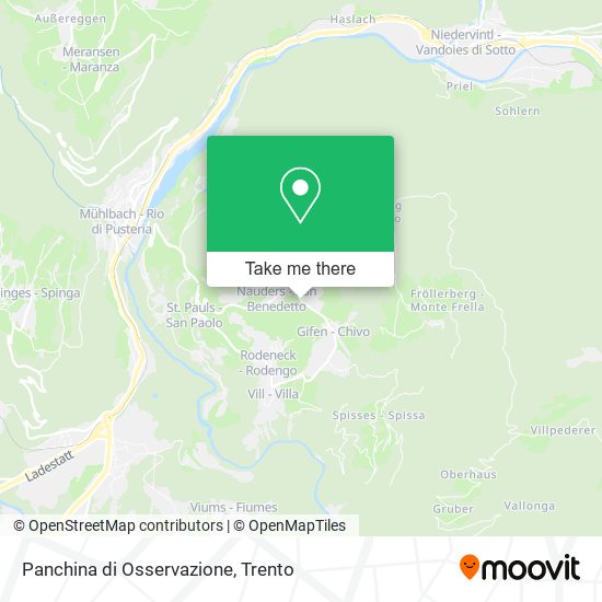 Panchina di Osservazione map