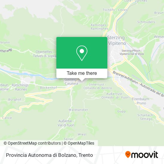 Provincia Autonoma di Bolzano map