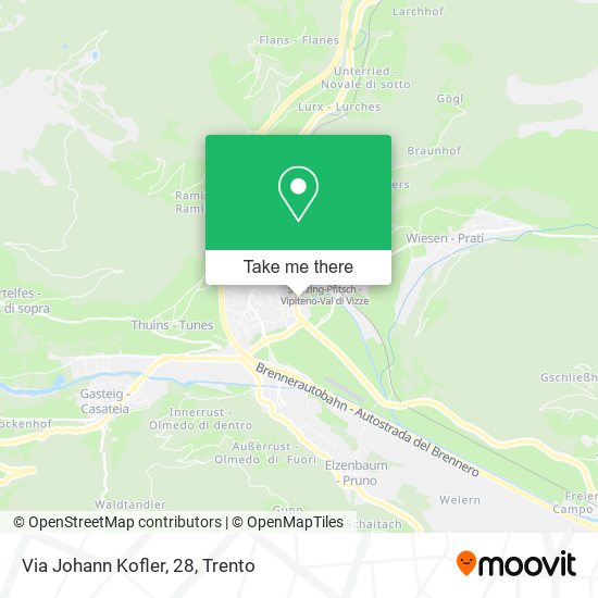 Via Johann Kofler, 28 map