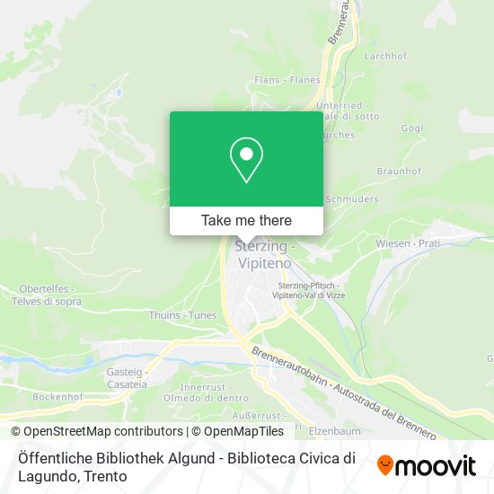 Öffentliche Bibliothek Algund - Biblioteca Civica di Lagundo map