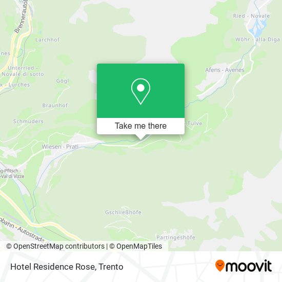Hotel Residence Rose map