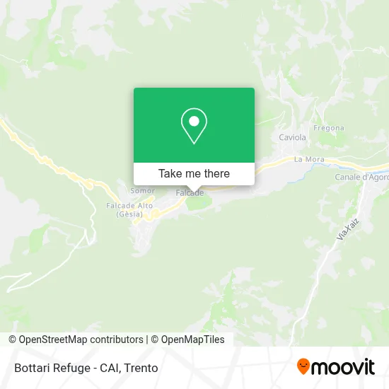 Bottari Refuge - CAI map