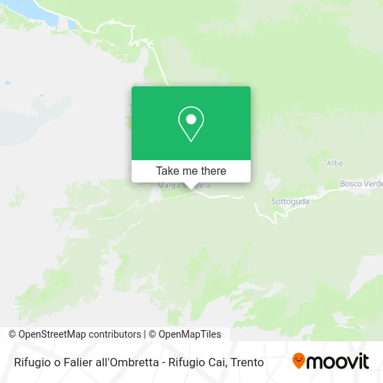 Falier Refuge at Ombretta - CAI Refuge map