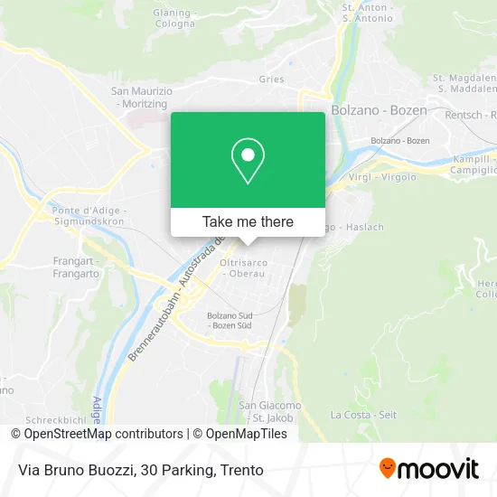 Via Bruno Buozzi, 30 Parking map