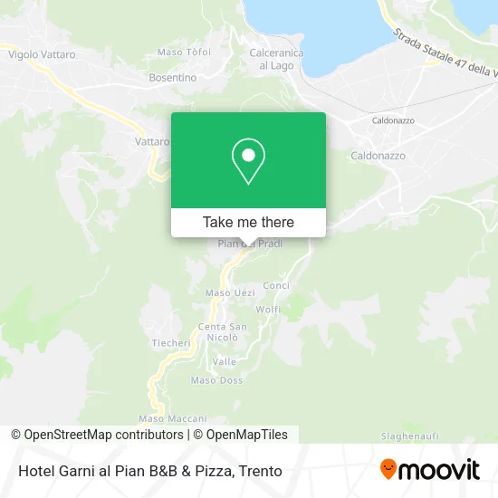 Hotel Garni al Pian B&B & Pizza map