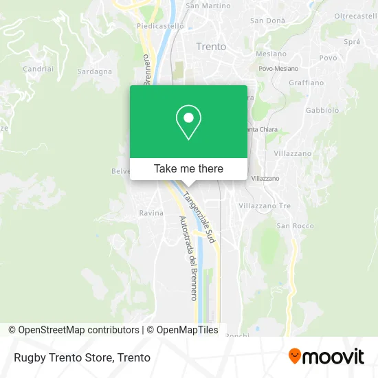 Rugby Trento Store map