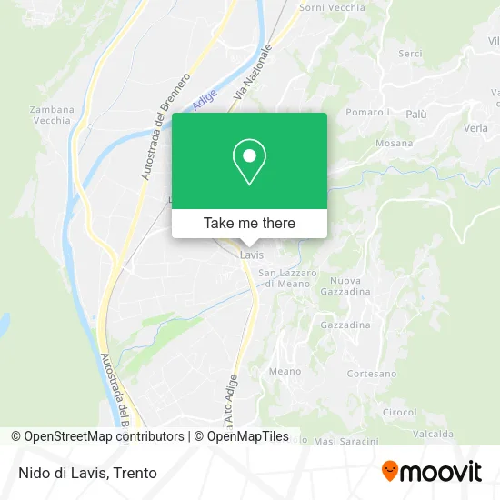 Nido di Lavis map