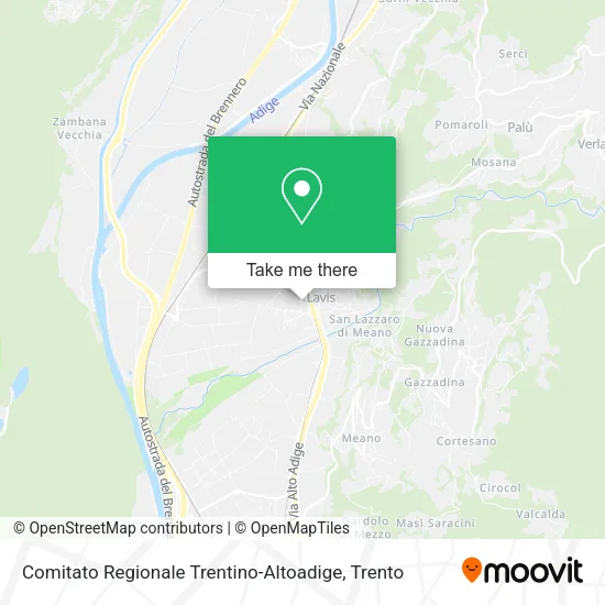 Comitato Regionale Trentino-Altoadige map