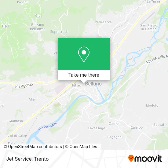Jet Service map