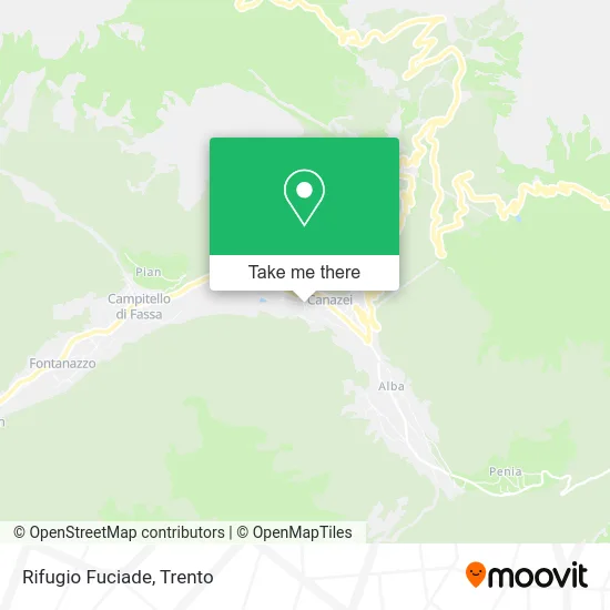 Fuciade Mountain Refuge map