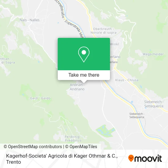 Kagerhof-Societa' Agricola di Kager Othmar & C. map