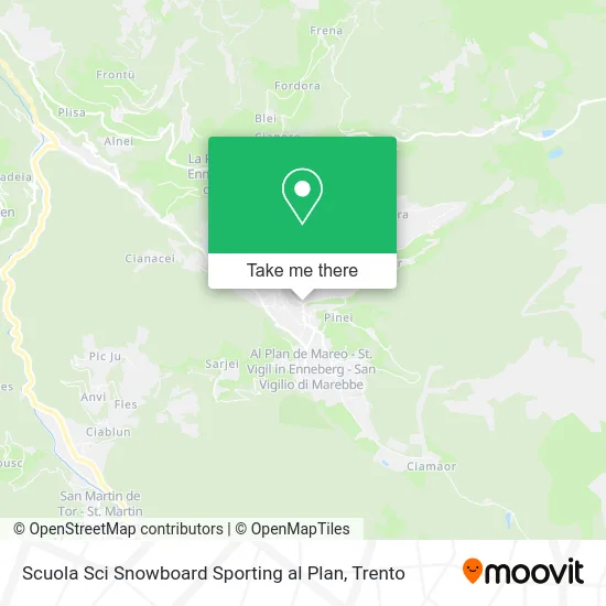 Scuola Sci Snowboard Sporting al Plan map