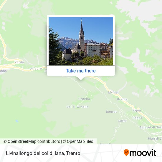 Livinallongo del col di lana map