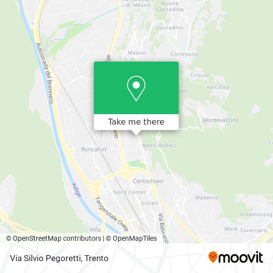 Via Silvio Pegoretti map