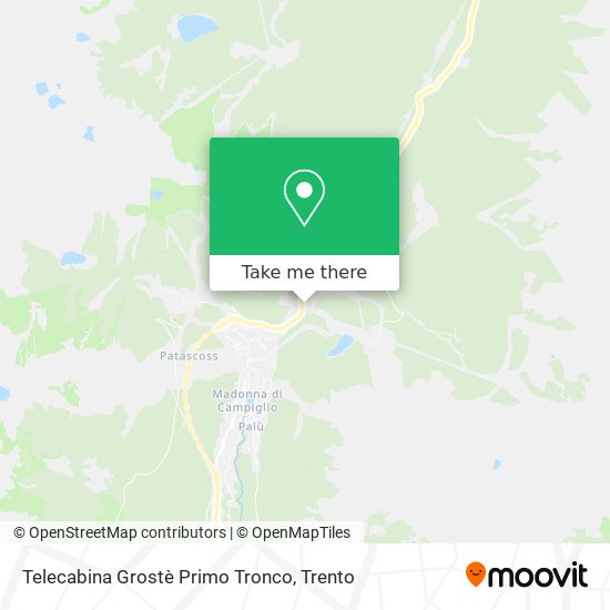 Telecabina Grostè Primo Tronco map