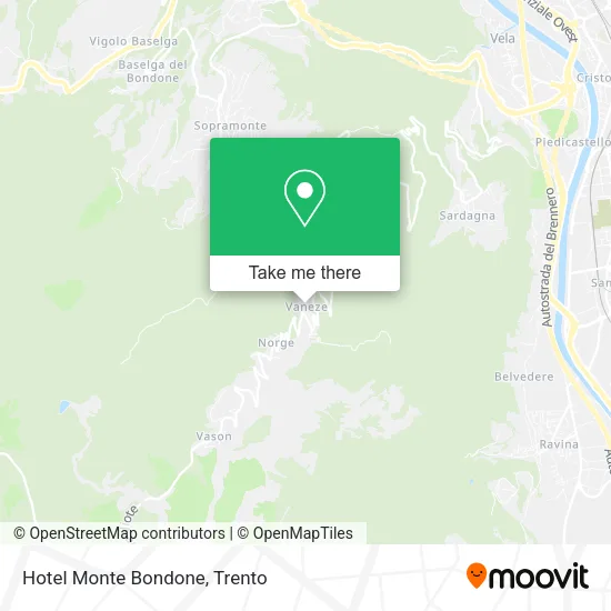Hotel Monte Bondone map