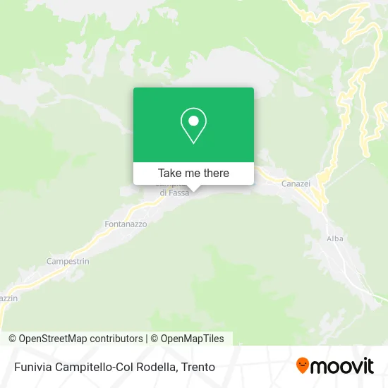Funivia Campitello-Col Rodella map