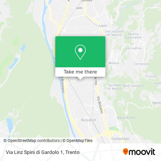 Via Linz Spini di Gardolo 1 map