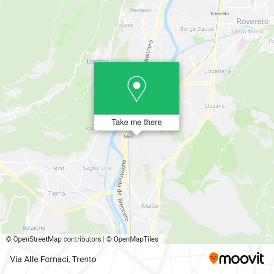 Via Alle Fornaci map
