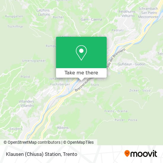 Klausen (Chiusa) Station map