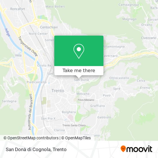 San Donà di Cognola map