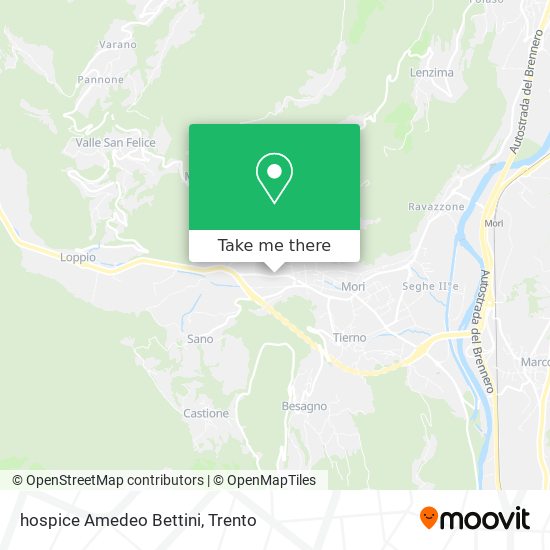 hospice Amedeo Bettini map