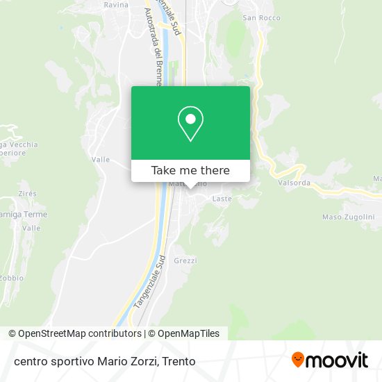 centro sportivo Mario Zorzi map