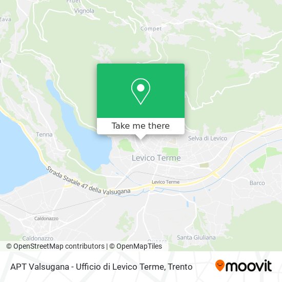 APT Valsugana - Ufficio di Levico Terme map