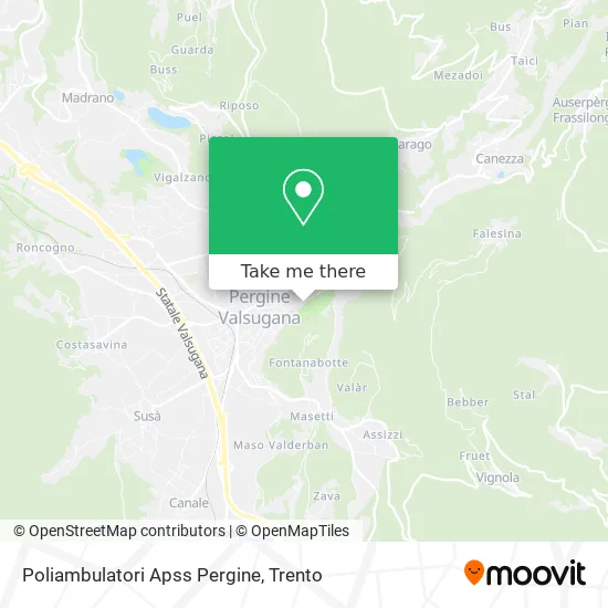 Poliambulatori Apss Pergine map
