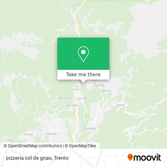 pizzeria col de gnao map