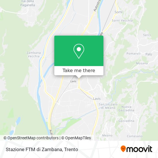 Stazione FTM di Zambana map