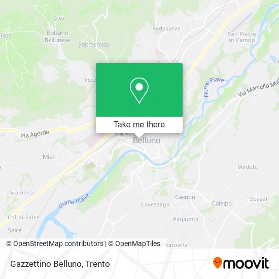 Gazzettino Belluno map