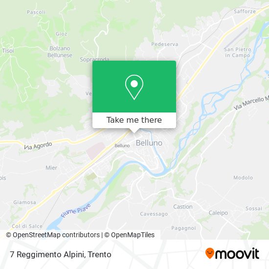 7 Reggimento Alpini map