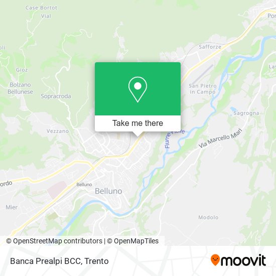 Banca Prealpi BCC map