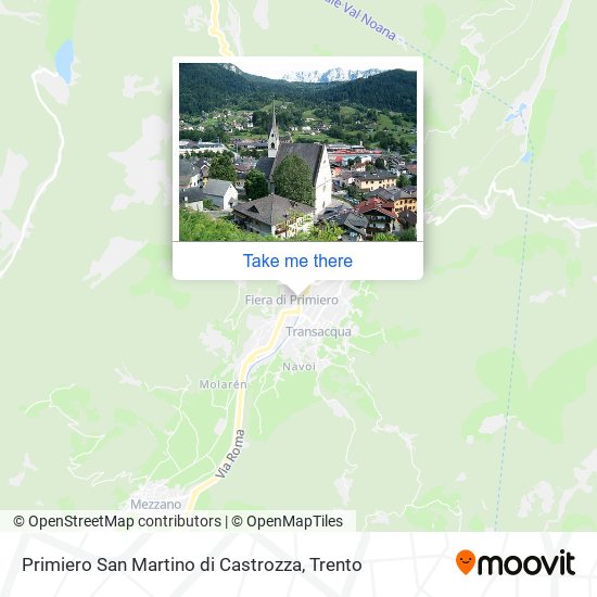 Primiero San Martino di Castrozza map