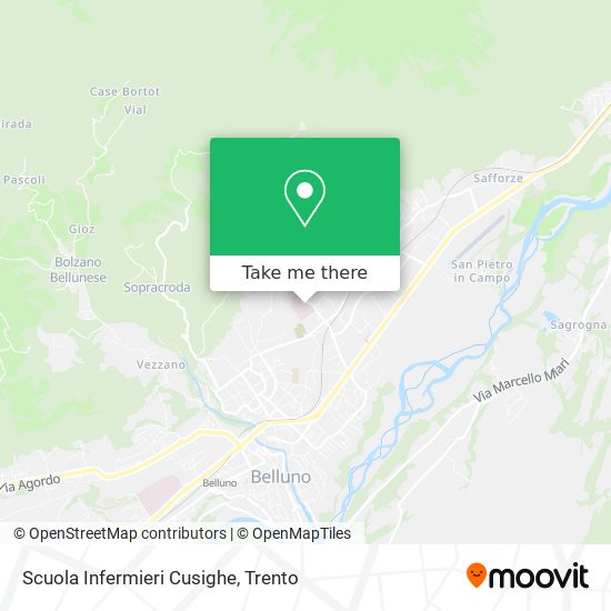 Scuola Infermieri Cusighe map