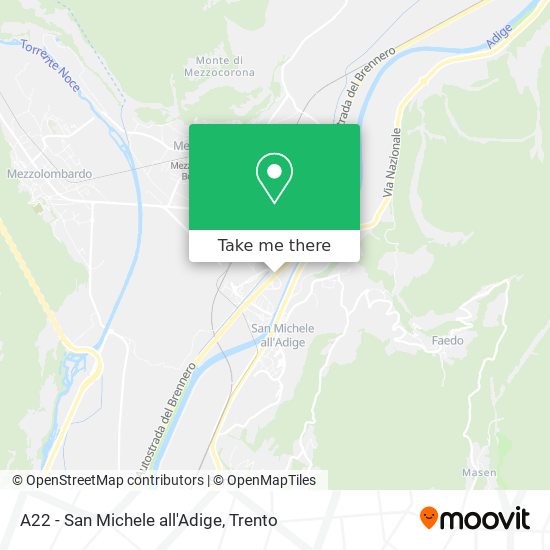 A22 - San Michele all'Adige map