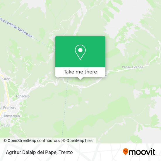 Agritur Dalaip dei Pape map