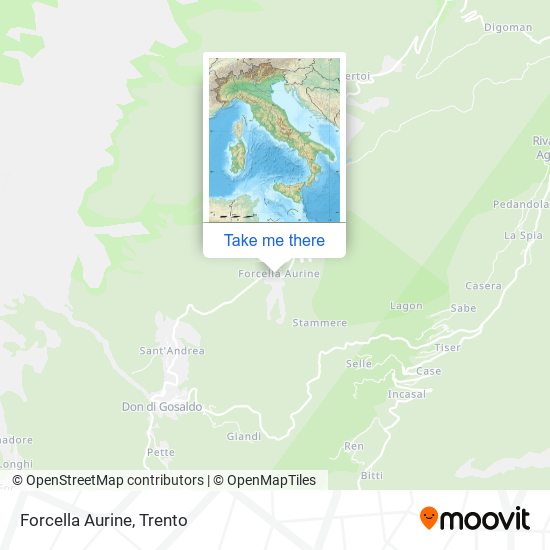 Forcella Aurine map