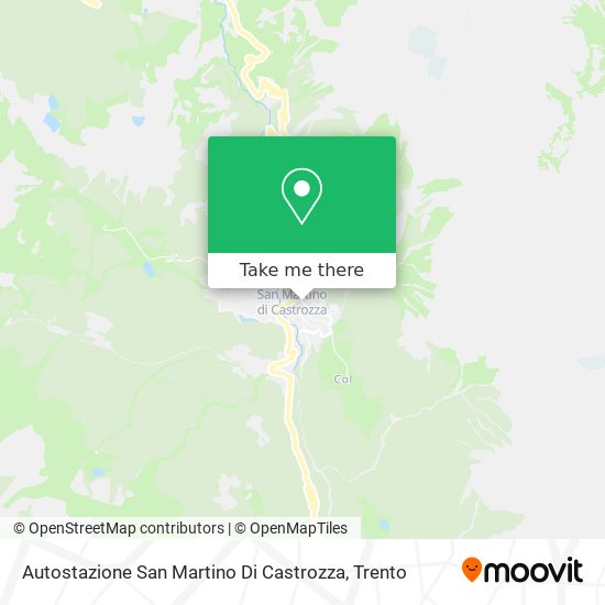 Autostazione San Martino Di Castrozza map