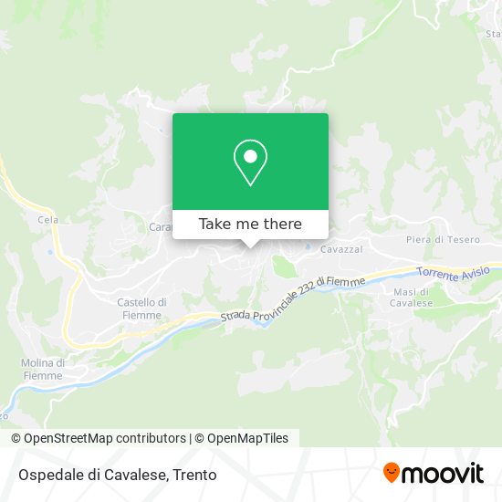 Ospedale di Cavalese map