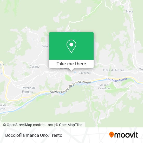 Bocciofila manca Uno map