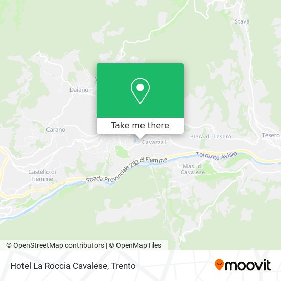 Hotel La Roccia Cavalese map