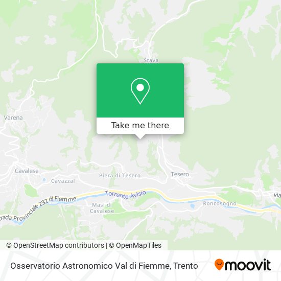 Osservatorio Astronomico Val di Fiemme map