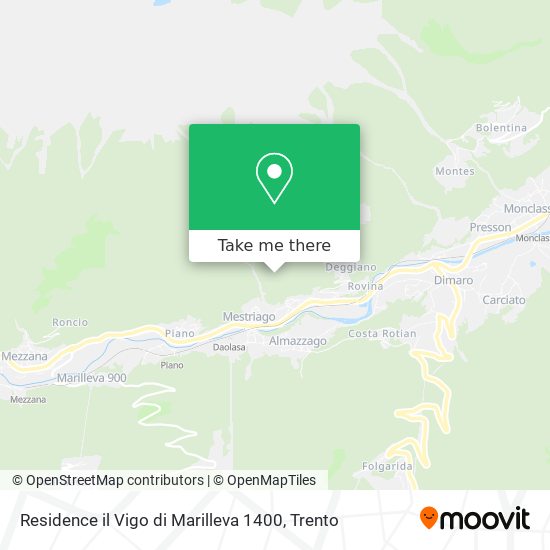 Residence il Vigo di Marilleva 1400 map