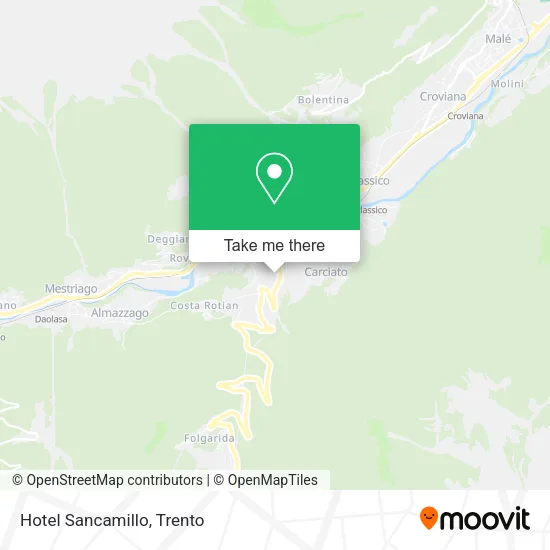 Hotel Sancamillo map