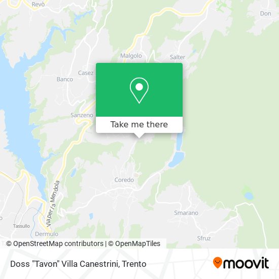 Doss "Tavon" Villa Canestrini map