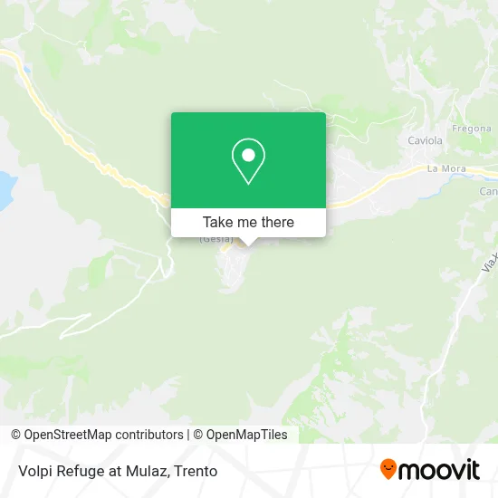 Volpi Refuge at Mulaz map