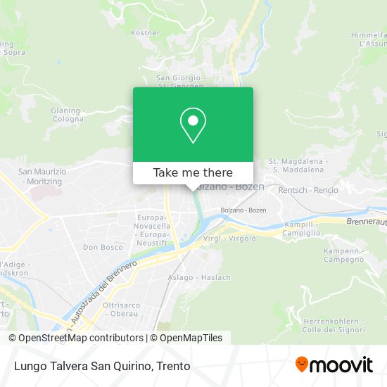 Lungo Talvera San Quirino map