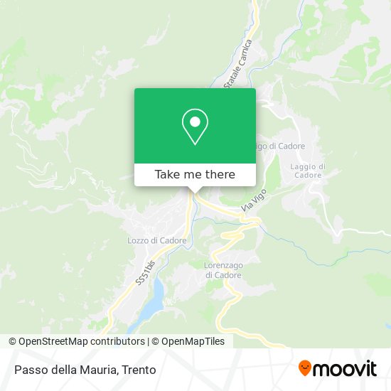 Passo della Mauria map
